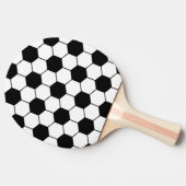 黒と白のサッカーボール柄 卓球ラケット (横)