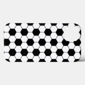 黒と白のサッカーボール柄 Case-Mate iPhoneケース (裏面 (横))