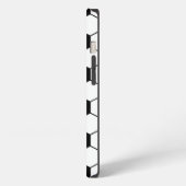 黒と白のサッカーボール柄 iPhoneケース (左側面)
