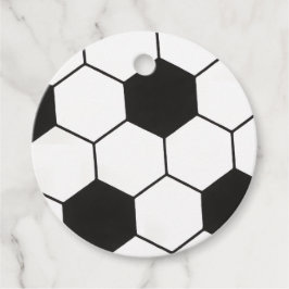 黒と白のサッカーボール模様 幾何学模様 フェイバータグ