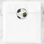 黒と白のサッカーボール バー ミツバの儀 ラウンドシール (バッグ)