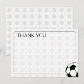 黒と白のサッカーボール プレーン ノートカード (正面/裏面)