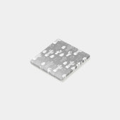 黒と白のサボテンのドードルパターン ポストイット (アングル)