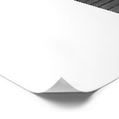 黒と白のサボテンのポスターアート夏の写真 ポスター (角)