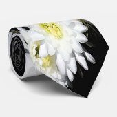 黒と白のサボテンの花の羨望 ネクタイ (ロール)