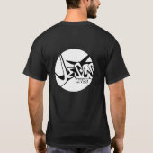 黒と白のサークル イエス・セイヴス・グラフィティ Tシャツ (裏面)