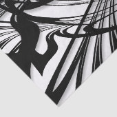 黒と白のシダのグレン 薄葉紙 (詳細)