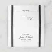 黒と白のシックなエレガントテーブル番号 プレイスカード (外部開封)