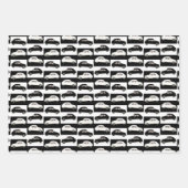 黒と白のシトローン2 CVパターン ラッピングペーパーシート (正面3)