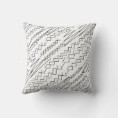 黒と白のシボロンのジグザグストライプ型 クッション (裏面)