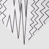 黒と白のシボロンのジグザグストライプ型 薄葉紙 (詳細)