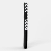 黒と白のシボロンのジグザグ。モノグラカスタムム Case-Mate iPhoneケース (裏面/右)