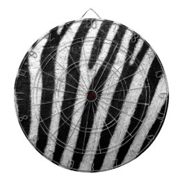 黒と白のシマウマの毛の縞模様 ダーツボード