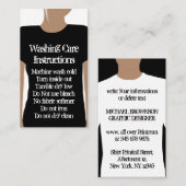 黒と白のシャツのお手入れ方法 洗濯の仕方 名刺 (正面/裏面)