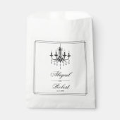 黒と白のシャンデリア古結婚金 フェイバーバッグ (正面)