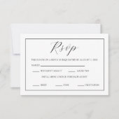 黒と白のシンプルな台本  RSVP (正面)