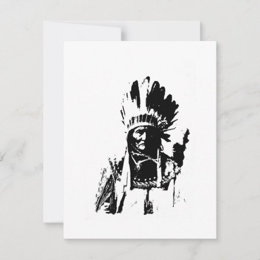 黒と白のジェロニモ招待状 招待状 (正面)