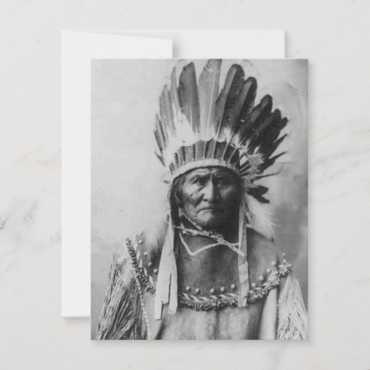 黒と白のジェロニモ招待状 招待状 (正面)