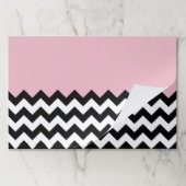 黒と白のジグザグパターン、シェブロン、ピンク ペーパーパッド (折り畳み)
