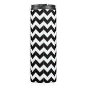 黒と白のジグザグパターン、山形パターン タンブラー (裏面)
