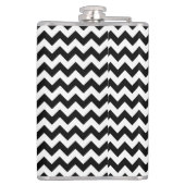 黒と白のジグザグパターン、山形パターン フラスク (裏面)