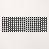 黒と白のジグザグパターン、山形パターン ヨガマット (正面(横))