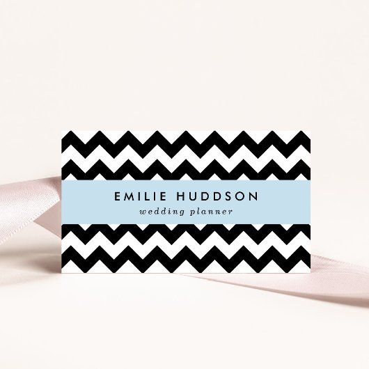 黒と白のジグザグパターン、山形パターン 名刺