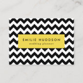 黒と白のジグザグパターン、山形パターン 名刺 (正面)