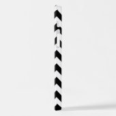 黒と白のジグザグパターン、山形パターン iPhoneケース (左側面)