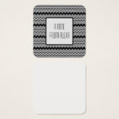 黒と白のジグザグ模様のメッセージノート (正面&裏面)