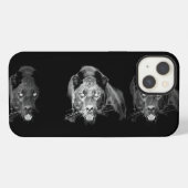 黒と白のジャガー iPhoneケース (裏面横)