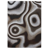 黒と白のジャスパー石 クリップボード (裏面)