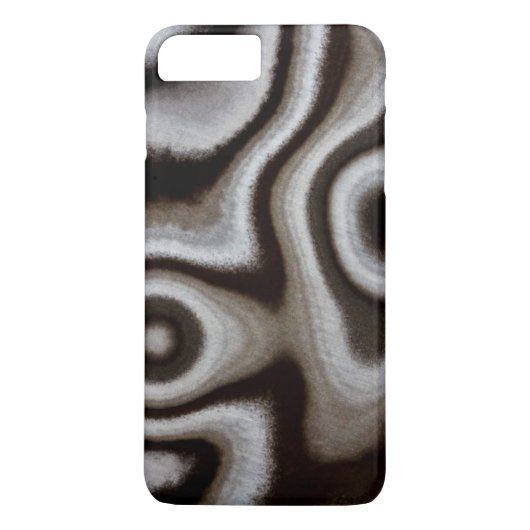 黒と白のジャスパー石 Case-Mate iPhoneケース (裏面)