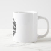 黒と白のジャムスタウンのソーミルのロゴを表示 ジャンボコーヒーマグカップ (右)