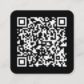 黒と白のスキャン可能なQRコードを作成 | URL入力 スクエア名刺 (正面)