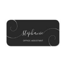 黒と白のスクリプエレガントトのカーリージョブのタイトル