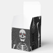 黒と白のスケルトンHalloween Cube Favorボックス フェイバーボックス (オープン)