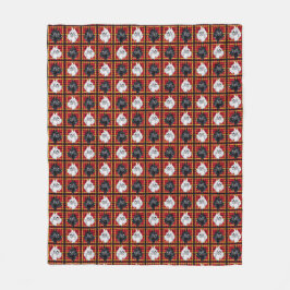 黒と白のスコットランドのテリア毛布 フリースブランケット