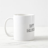 黒と白のストライプのカボチャ コーヒーマグカップ (左)