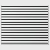 黒と白のストライプのギフト包装紙 ラッピングペーパー (フラット)