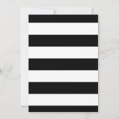 黒と白のストライプの結婚式前祝賀会招待状 招待状 (裏面)