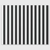 黒と白のストライプ模様 ラッピングペーパー (フラット)