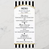 黒と白のストライプ金ゴールドメエレガントニュー メニュー (正面)