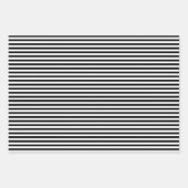 黒と白のストライプ髭 ラッピングペーパーシート (正面)