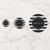黒と白のストライプ - 卒業 コンフェッティ (正面)