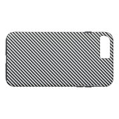 黒と白のストライプ Case-Mate iPhoneケース (裏面(横))