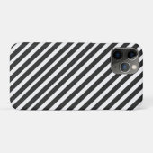 黒と白のストライプ Case-Mate iPhoneケース (裏面(横))
