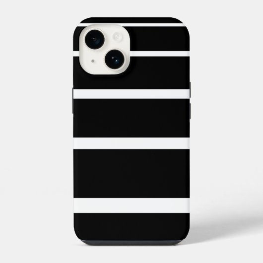 黒と白のストライプ Case-Mate iPhoneケース iPhone 14ケース (裏面)