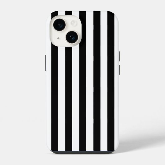 黒と白のストライプ iPhoneケース (裏面)