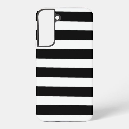 黒と白のストライプ SAMSUNG GALAXYケース (裏面)
